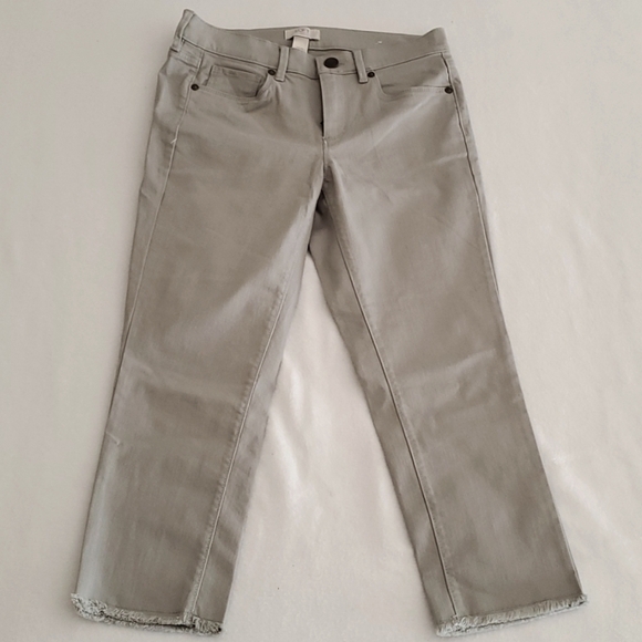 LOFT Green Cropped Stretch Jean Size 2 Petite - Picture 1 of 11